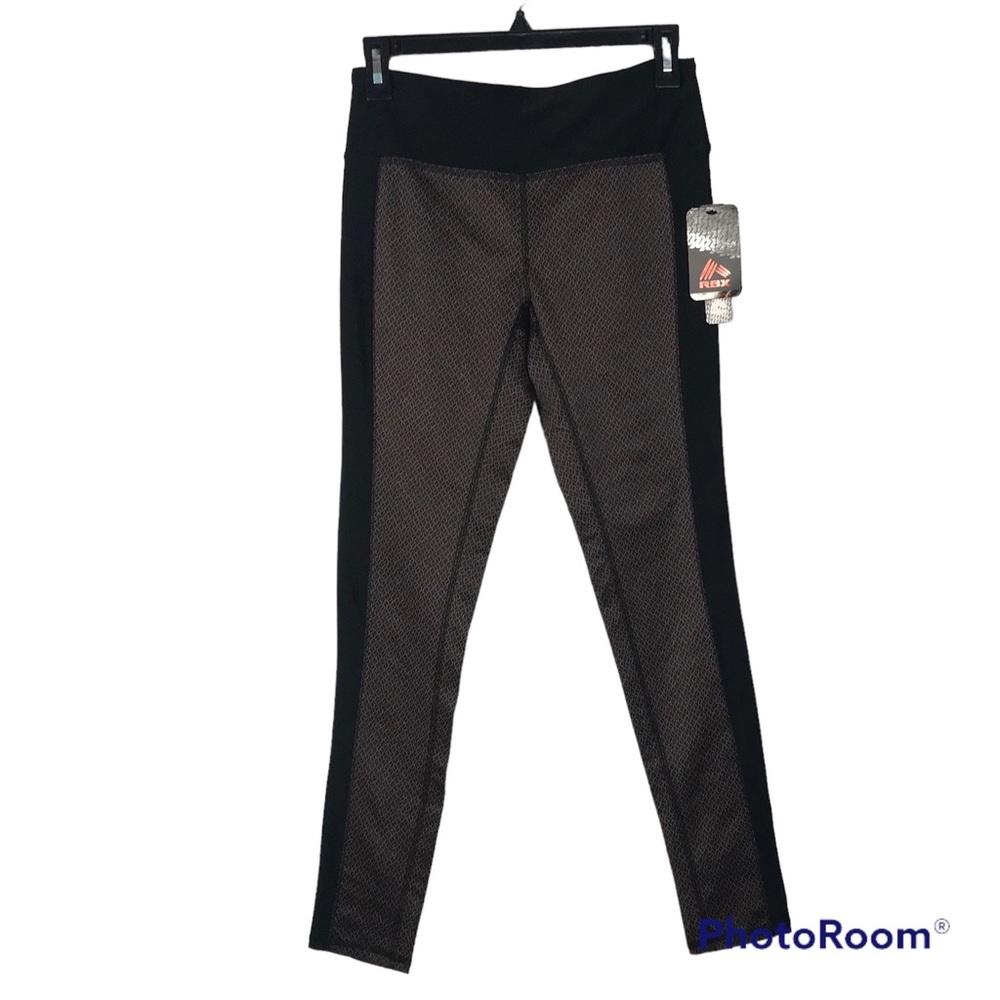 RBX Women's Mid Rise Sz M multicolor Yoga Pants Leggings pull on NWT - Picture 2 of 11